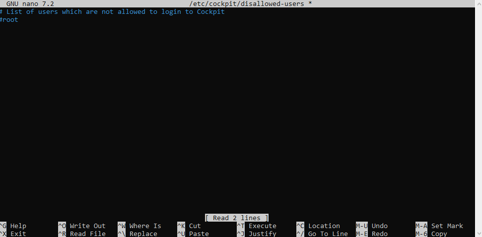 Пример содержимого файла /etc/cockpit/disallowed-users